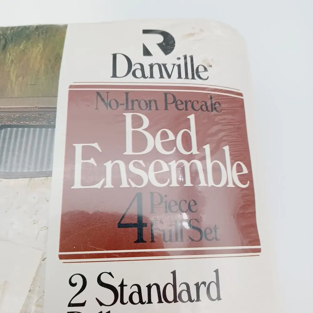 Danville Vtg Floral No-Iron Pecale Bed Ensemble 4 Pc Full Set My Romance